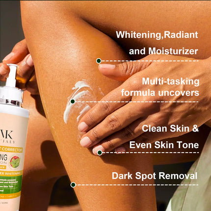WK JALY Glutathione Whitening Body Lotion, Dark Spot Corrector, With Natural Carrot Oil, Arbutin, Moisturizing, Smooth Skin