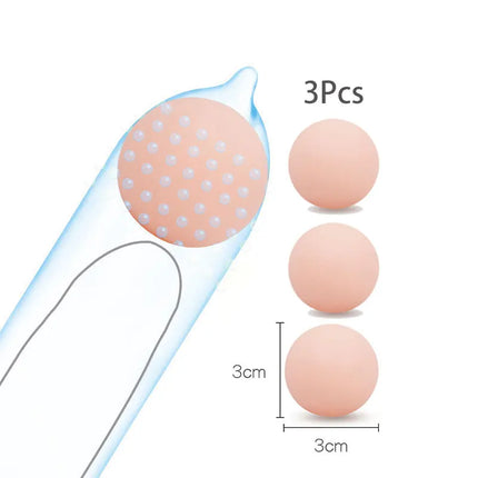 Penis Extender Reusable Ball Penis Sleeve Beads Condoms For Male Intimate Goods Head Attachment Tips On The Penis Massager