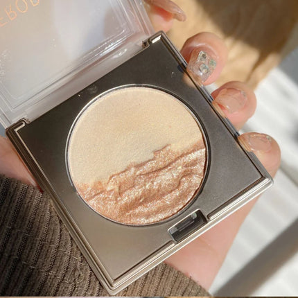 2-In-1 Highlighter And Contour Palette,Long-Lasting Radiant Contouring Makeup Waterproof Shimmer Face Makeup for Face & Body