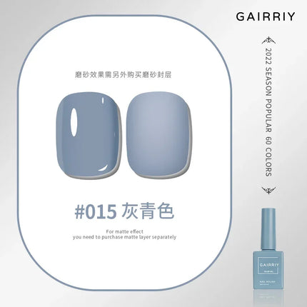 Gairriy 15ml Gel Nail Polish 60 Colors Glitter Soak Off UV LED Semi-Permanent Varnish Nail Art Salon Nail Polish Free Shipping