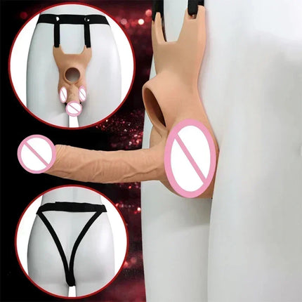 10 Frequency Double Penetration Vibrator for Couples Adult Sex Toy Men's Strap-On Anal Plug Dildo Butt Plug Vagina Plug