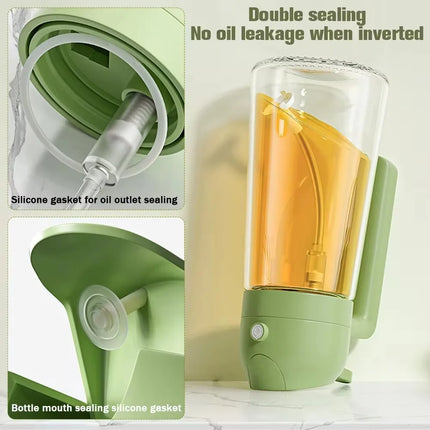 1/2PCS 500ml 2-in-1 Olive Oil Spray Dispenser Bottle Food Grade Oil Mister Sprayer Kitchen Cooking Air Fryer BBQ Camping Tools