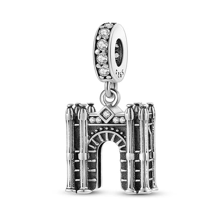Original 925 Sterling Silver Charms Paris Eiffel Tower Charms Bead Pendant Fit Bracelets Bangle Necklaces Women DIY Jewelry Gift