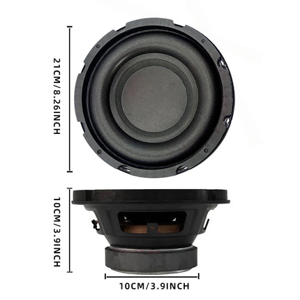 8-inch High Power Subwoofer Easy to Install Deep 4ohm Bass Automotive Woofer Speaker Modification