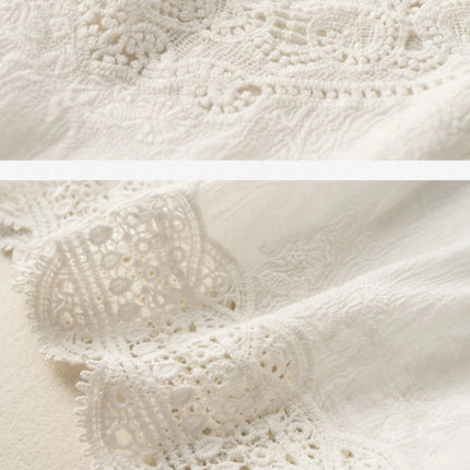 Korean Japanese Brand Lace Hollow out Svel Thin Top Women Summer Loose Linen Csole Vest Inner Wear Tank Top
