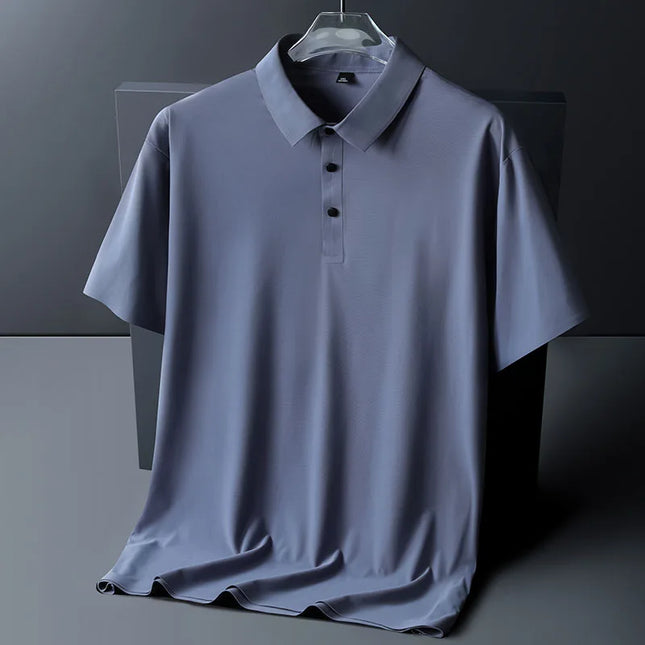 polo shirt men 6XL 7XL 8XL Summer new High quality mens short-sleeved polo shirt Ice silk Men's business casual polo shirt 2212