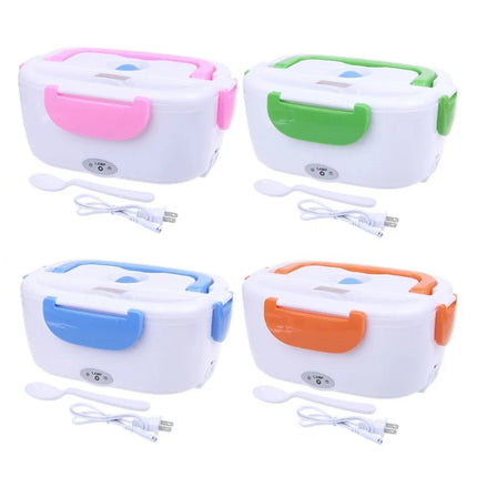New Home 110V 220V Stainless Steel Electric Lunch Box Small Office Picnic Portable Lunch Box Insulation Lunch Box Food Container