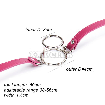 Thierry Deep Throat Double Round Mouth Flail Slave Mouth Bite Ring Gags Open Mouth Gag Stopper Adult Sex Restraint Adult Games