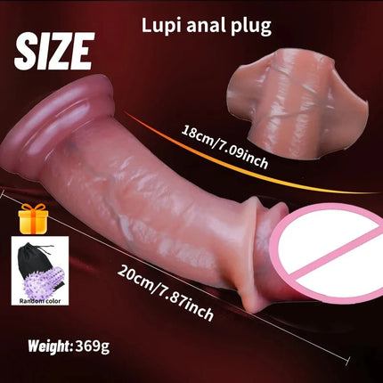 Realistic Anal Dildo Soft Huge Double-layer Silicone Penis Wearable Adult Standard for Women Panties Suction Cup Sex Toys 18+