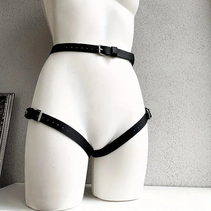 Alt Fashion Leg Garter Body Harness Belts for Women PU Leather Underwear Suspenders Straps Stockings Sword Belt Goth Clothing