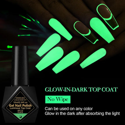 10ml Milk White Luminous Top Coat Gel Nail Polish Neon UV LED Nails Gel Soak Off Gel Varnish Fluorescent Nail Art Nail Supplies