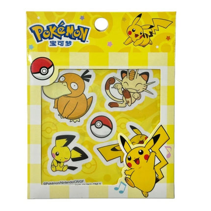Genuine Pokemon Anime Stickers Pikachu Squirtle 10Pcs Waterproof Laptop Cute Sticker Packs Mix Kawaii Cartoon Decals Toy