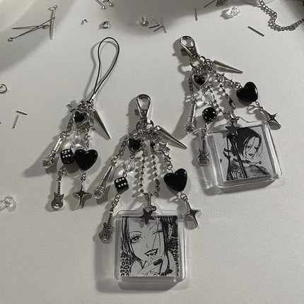 nana keychains beaded phone charm y2k