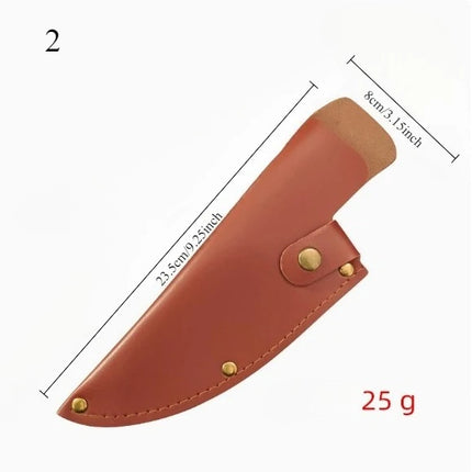 Leather Knife Sheath Knife Cover Chef Butcher Kitchen Tools Full Tang Handle Leather Knife Case Protective Bag
