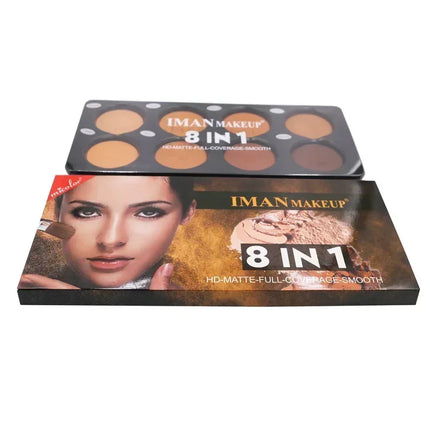 Matte Face Foundation Contour Palette Face Makeup Palette for Women 3D Contouring Shadow Wheat Color Bronze Water Proof Beauty