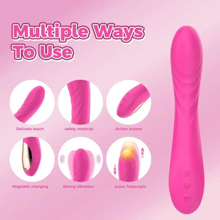Dildo Vibrator for Women Vagina G-Spot Vibrator Clitoris Nipples Stimulator Fake Penis Female Masturbation Sex Toy for Women