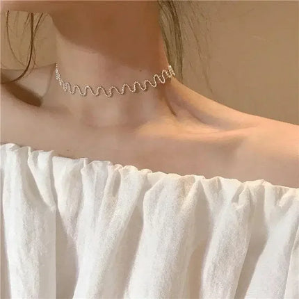 Heart Pendant Necklace Rhinestone / Collier Pendentif Cœur Strass