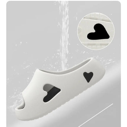 2025 Fashion Women's Slippers Sandals Beach Slides Solid Color Non-slip Thick Shower Shoes for Summer Home Outside