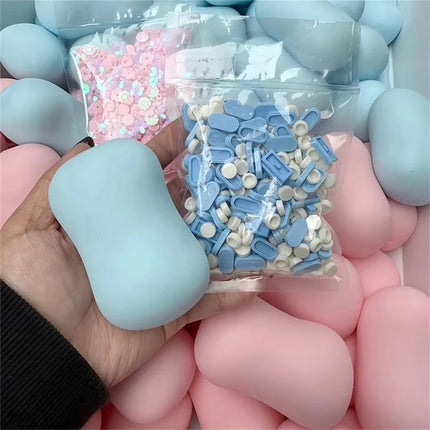 Creative Soap Ball Squishy Fidget Toy Building Block Filling No rebound Squeeze Fidget Toy ASMR Sensory Stress Relief Fidget Toy