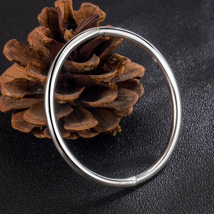 925 Sterling Silver 4MM Bangle Bracelets For Women Luxury Quality Jewelry Wholesale   Jewellery