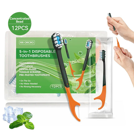 Travel Toothbrush Mini Exploded Bead Toothbrush Disposable Adult Cleaning Tooth Brush Head Oral Care Tool 1x/10x/12x/20x/24x/40x