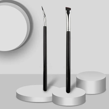 Bent Liner Makeup Brushes Angled Eyeliner Brush Eyeshadow Eye Brow Brushes Tool Fine Eyeliner Brushes Eye Contour Makeup Tool