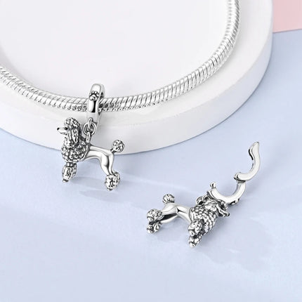 Hot Sale 925 Sterling Silver Puppy Beads & Teddy & Golden Retriever Dangle Charm Fits Bracelet Beloved Pet Pendant Gifts