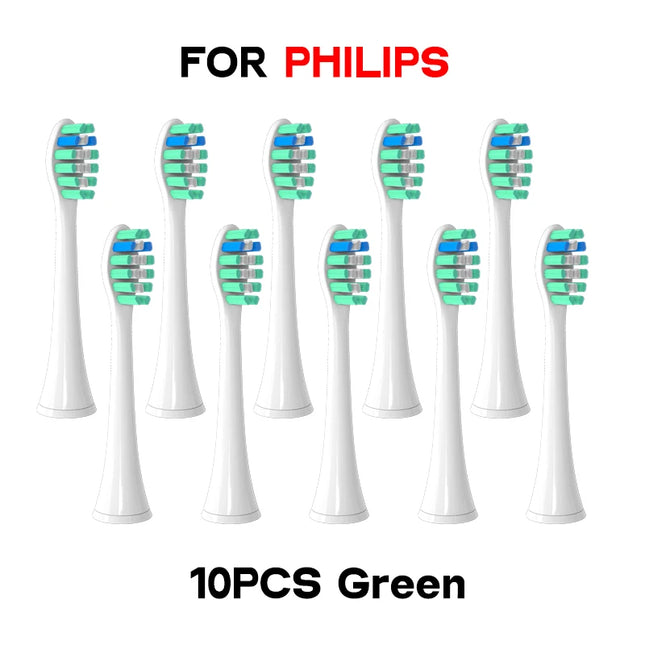 Brush Heads Compatible with Philips Sonicare Tips Soft DuPont Nozzles Vacuum Sealed Packaged Hx3/6/8/9 Series General