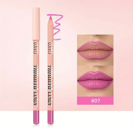 8 Color Waterproof Lip Liner Pencil Long Lasting Natural Lipliner Pen Red Contour Tint Sexy Dark Red Pink Matte Lipstick Pencil