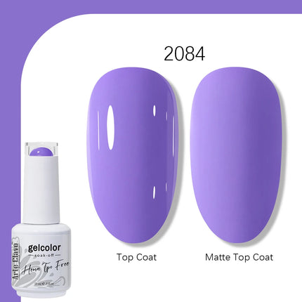Arte Clavo Solid Color Gel Nail Polish 15ml Soak Off UV LED Gel Semi-Permanent Glitter Polish For Manicure Nail Art Salon Gel