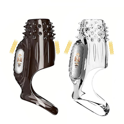 Penis Sleeve Vibrating Cock Ring ,Adult Sex Toys for Men, Reusable Delay Ejaculation Cock Sleeve Couple Vibrator