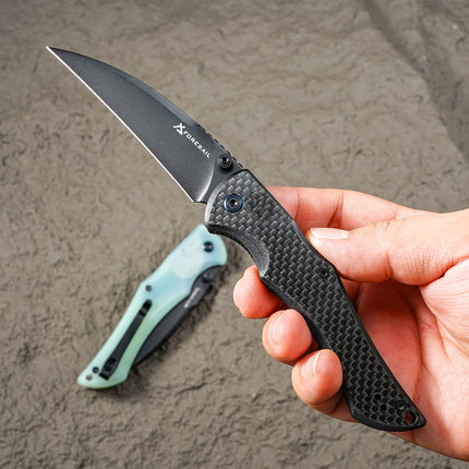 High Quality Folding pocket knife. 14C28N Steel Pocket Knife,carbon fiber Handle,Outdoor Camping Hunting EDC Folding Knife