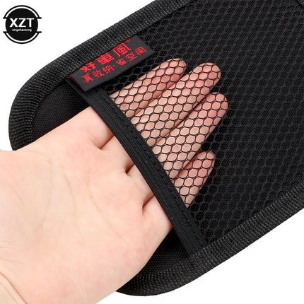 Car Storage Net Pocket Multi-use Leather Oxford Fabric Mesh Bag Auto Interior Phones Coins Cards Keys Organizer Stowing Tidying
