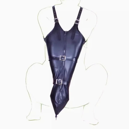 1PC Sex Slave Bondage Outfits Behind Back Bondage Armbinder，Leather Straight Jacket BDSM Restraints Slave Sex Toys For Couples