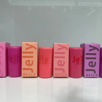 4 Colors Jelly Blush Stick Lip Balm Eyeshadow 3-in-1 Multi-Use Matte Blush Moisturize Brighten Lip Gloss Multi-Use Blush Makeup