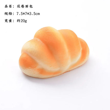 Artificial Bread Pressure Reliever Knead Stress Reliever  toy Fake Food Photography Prop Window Cabinet Model fidget toy gifts