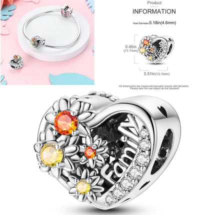 New 925 Sterling Silver Charms Beads Sunflower Flower Daisy Original Charm Pendant Fit Charm Bracelets DIY Jewelry Birthday Gift