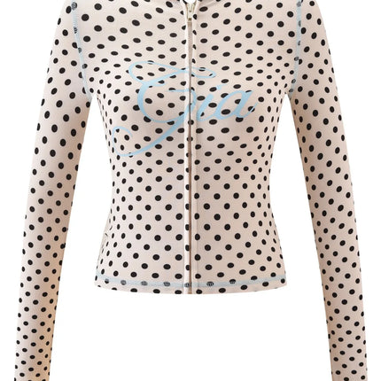 Gia Slim-Fit Letter Print Topstitching Design Hooded Zip-Up Jacket and Pants Set