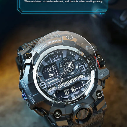 SANDA G style New Men's Watch 50M Waterproof Sports Military Quartz Watch For Male Electron Digital Wristwatch Reloj De Hombre