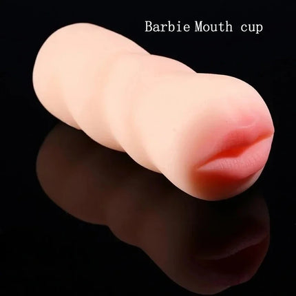 Male Masturbator Soft Rubber Realistic Texture Oral Deep Throat Stimulator  Mouth/Vagina/Anal 3 Channel Adult Sex Toys for Men