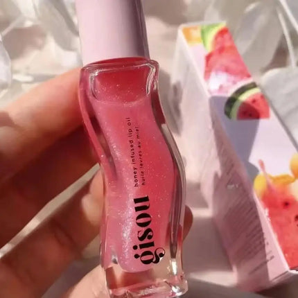 Water Light Honey Essence Lip Oil Long Lasting Moisturizing Fruity Shimmer Jelly Reduce Lip Lines Liquid Lipstick Gloss Makeup
