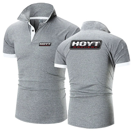 2023 New Hoyt Archery Men's Summer Short Sleeve Luxury Business Casual Polo Shirt Breathable Sportwear Designer Tops