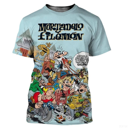 2025 New Men's Anime Graphic T-Shirt Summer Collection - 3D Printed Casual Loose Fit Round Neck Comfortable Top