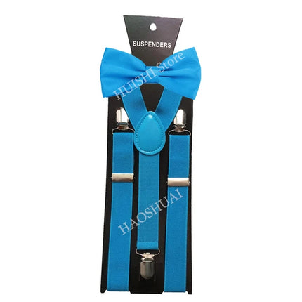 Hot Sale Suspenders Bowtie Sets Mens Women Boys Party Wedding Y-Back Shirt Braces Butterfly Belt Bow Tie Suit Accessories Gift