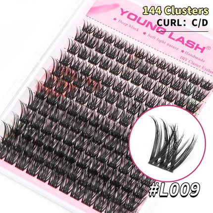 YOUNG LASH DIY Eyelashes Extensions Kit 144 Clusters Lash Mix Segmented Individual Eyelashes Russian Volume Supplies wholesale