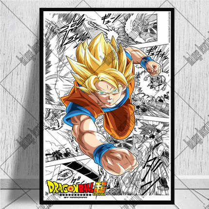Japanese Anime Dragon Ball Poster Movie HD Canvas Print Goku Vegeta Frieza Painting Art Wall Picture Home Decor Background Gifts