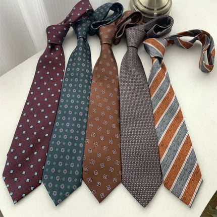 Stripes Squares Small Flowers Various Patterns Fashion Trends Daily Student Uniforms Accessories Ties Personalized Simplicity