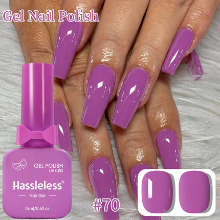 Single-use gel nail polish, 15ml each, requires LED lighting, solid color, a must-have for manicures | Vibrant nail colors | Nai