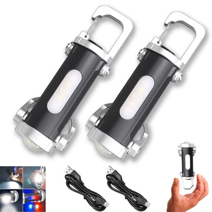 Mini Keychain Light Multi-Functional Portable Outdoor Hook Pocket Floodlight Flashlight - Durable LED Lighting Tool