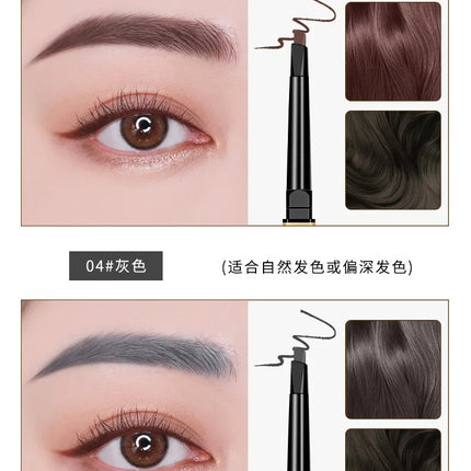 Gold Bar Double Ended Eyebrow Pencil - Ultra Fine 0.5mm Triangle Tip Waterproof & Smudge-proof for 3D Natural Brows
